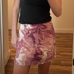 Altar’d State pink swirl design skirt